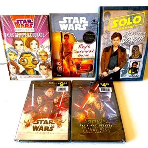 6 piece Star Wars Book and DVD Set